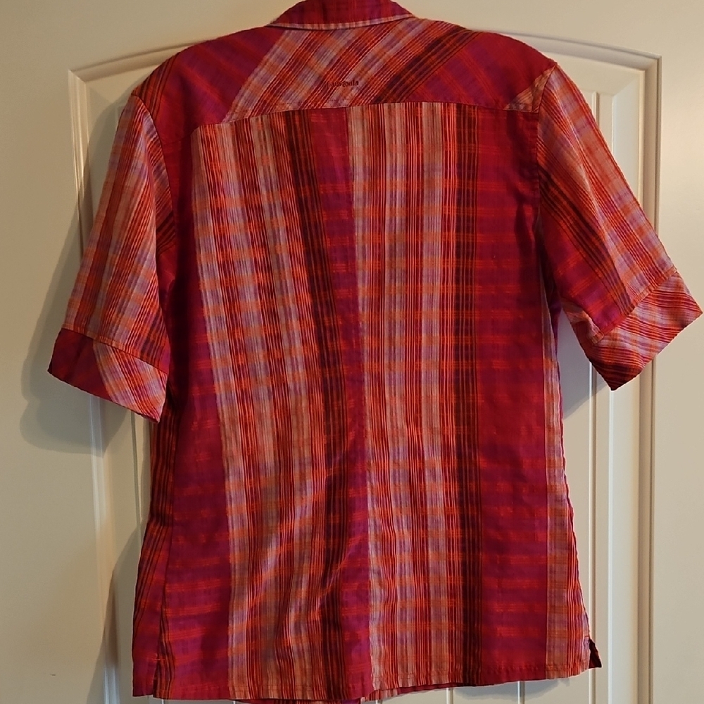 Patagonia Women's Western Short Sleeve Plaid Drift Shirt Size 8 - Picture 4 of 6